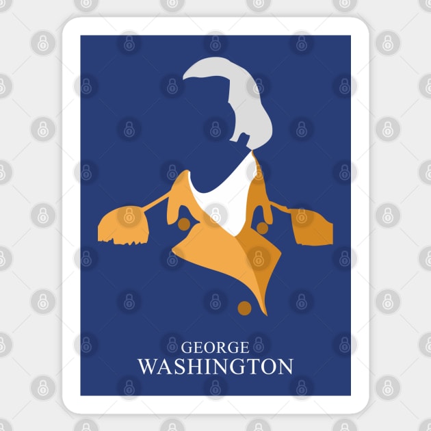 George Washington - Minimalist Portrait Sticker by Wahyu Aji Sadewa